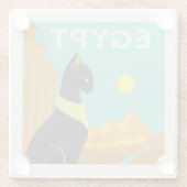 Ägypten | Land der Felinischen Royalität Glasuntersetzer (Rückseite)