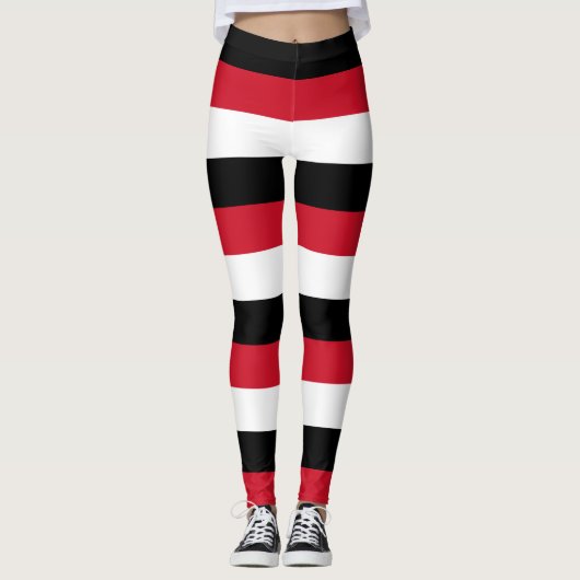 Ägypten - Länderfarben für Flaggen horizontal gest Leggings (Vorderseite)