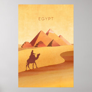 Ägypten Minimal Reiseplakat Poster