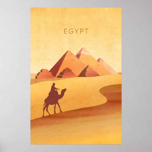 Ägypten Minimal Reiseplakat Poster (Vorne)