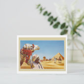 Ägypten mit seinem Kamel vor Pyramiden Postkarte (Stehend Vorderseite)