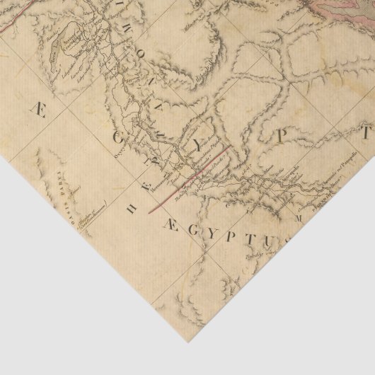 Ägypten-, Palästina- und Arabien-Karte Seidenpapier (Ausschnitt)