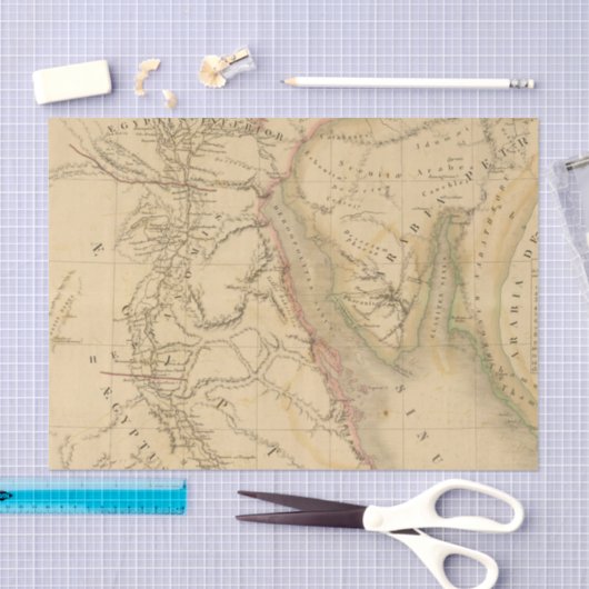 Ägypten-, Palästina- und Arabien-Karte Seidenpapier (Handwerk)