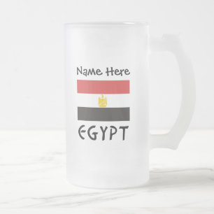 Ägypten Personalisierte ägyptische Flagge Mattglas Bierglas