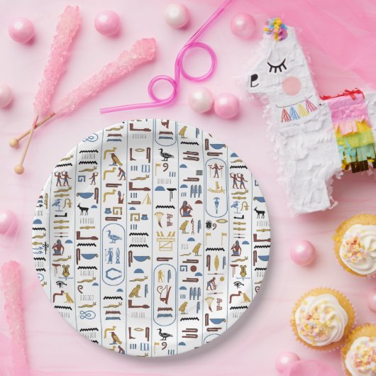 Ägypten Pharao Hieroglyphen Pappteller (Party)