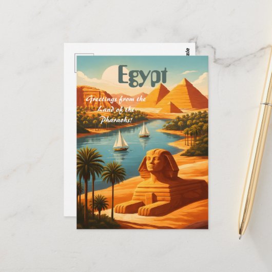 Ägypten Postkarte (Vorderseite/Rückseite Beispiel)