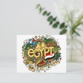 Ägypten , Pyramide , Familienreise nach Ägypten Postkarte (Stehend Vorderseite)