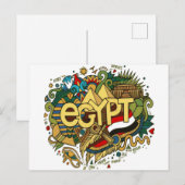 Ägypten , Pyramide , Familienreise nach Ägypten Postkarte (Vorne/Hinten)