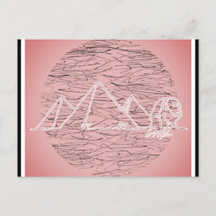 Ägypten Pyramiden Pink Travel Postkarte