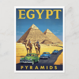 Ägypten Pyramiden Vintage Auto Retro Postkarte