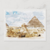 Ägypten Sphinx Gizeh Pyramids Reisen Kunstferien Postkarte (Vorderseite)