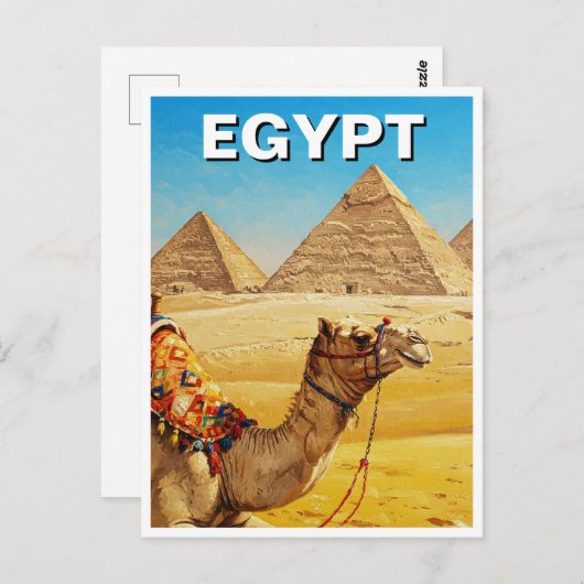 Ägypten Sphinx Pyramiden von Gizeh Camel Postkarte (Vorne/Hinten)