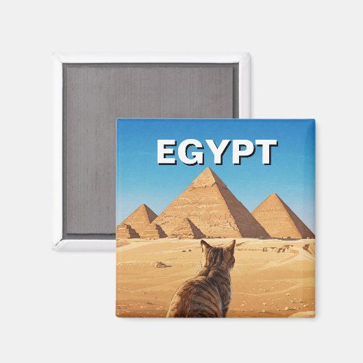 Ägypten Sphinx Pyramiden von Gizeh Cat Magnet (Vorderseite/Rückseite)