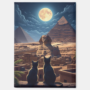 Ägypten Sphinx Pyramiden von Gizeh Katzen Magnet