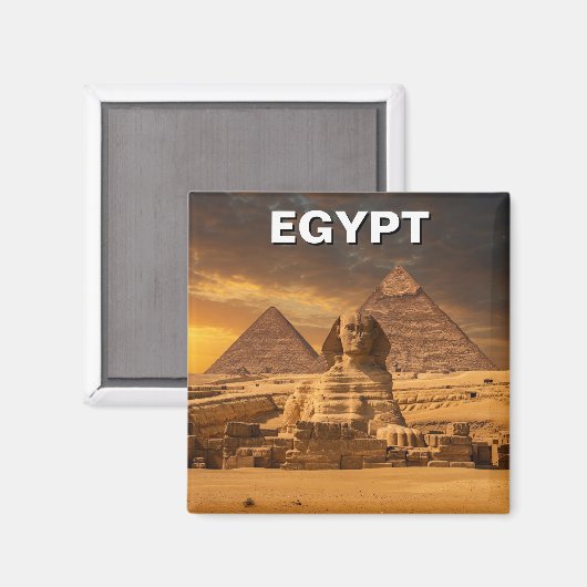 Ägypten Sphinx Pyramiden von Gizeh Magnet (Vorderseite/Rückseite)