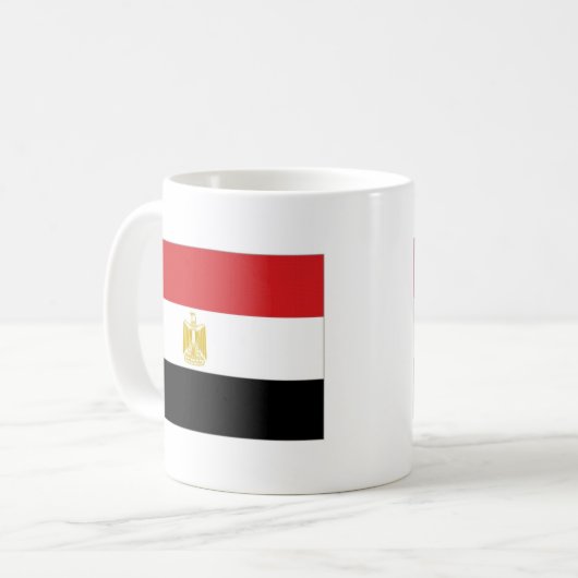 Ägypten-Staatsflagge Kaffeetasse (Vorderseite Links)