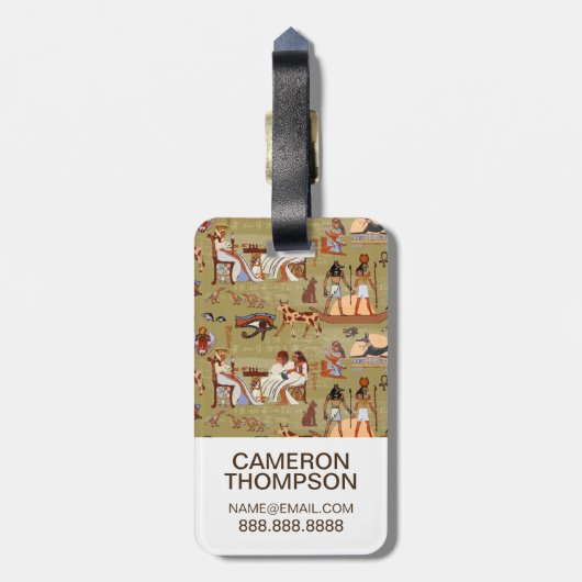 Ägypten| Symbolmuster Gepäckanhänger (Rückseite vertikal)