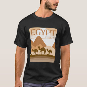 Ägypten Tier Sonnenuntergang Wüste Minimal Landsch T-Shirt