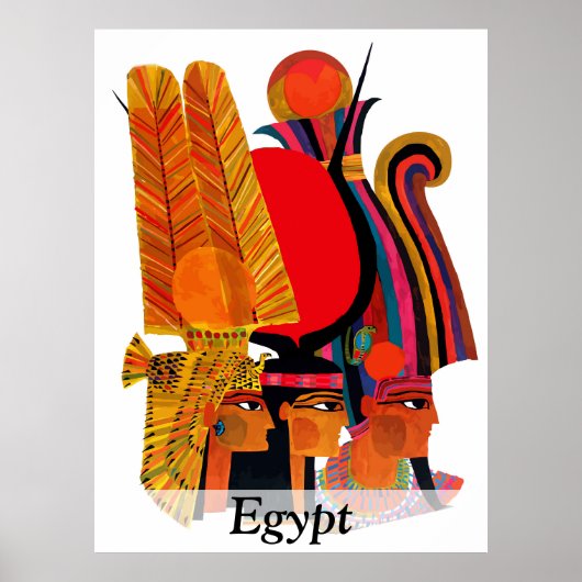 Ägypten, Traditionelle Kunst, Vintage Travel Poster (Vorne)