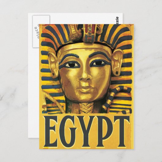 Ägypten - Tutankhamun Postkarte (Vorne/Hinten)