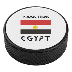 Ägypten und Ägyptische Flagge Personalisiert Eishockey Puck