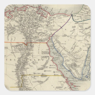 Ägypten und Arabien Petraea Quadratischer Aufkleber
