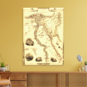 Ägypten und ArabienPanoramakarteÄgypten Leinwanddruck (Insitu (Wohnzimmer))