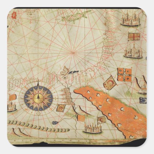 Ägypten und das Rote Meer Quadratischer Aufkleber (Vorderseite)