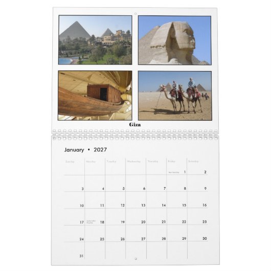 Ägypten und Jordanien Kalender (Jan 2027)