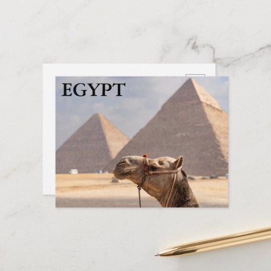 Ägypten Vintage Flugreisewerbung Postkarte (Vorderseite/Rückseite Beispiel)
