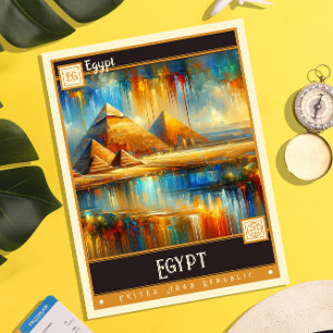 Ägypten Vintage-Gemälde Postkarte