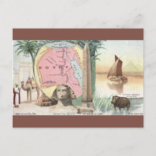 Ägypten Vintage-Karte Postkarte