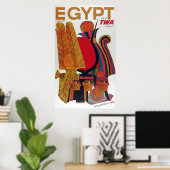 Ägypten Vintage Luftreise Alte Kultur Tourismus Poster (Heimbüro)