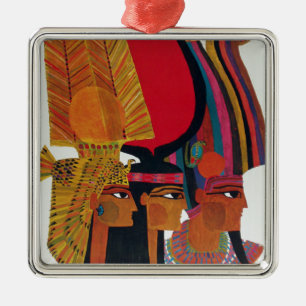 Ägypten Vintage Luftreise Alte Kultur Tourismus Silbernes Ornament