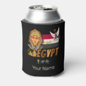 Ägypten Vintage Pharao-Flagge und Pyramiden Souven Dosenkühler (Kanne Rückseite)