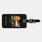 Ägypten Vintage Pharao-Flagge und Pyramiden Souven Gepäckanhänger (Vorderseite horizontal)