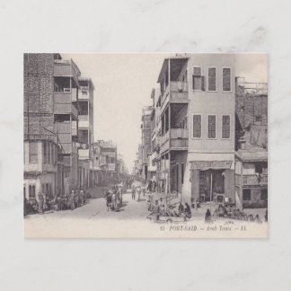 Ägypten Vintage, Port Said, arabische Stadt Postkarte