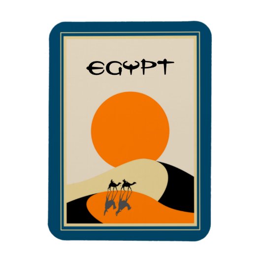 Ägypten Vintage Reise Magnet (Vertikal)