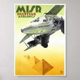 Ägypten Vintage-Reiseposter restauriert Poster