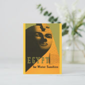 Ägypten - Vintage Travel Poster Art Postkarte (Stehend Vorderseite)