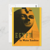 Ägypten - Vintage Travel Poster Art Postkarte (Vorne/Hinten)