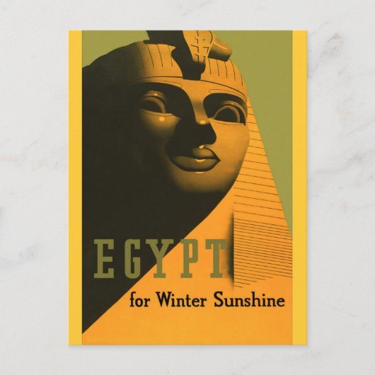 Ägypten - Vintage Travel Poster Art Postkarte (Vorderseite)