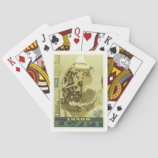 Ägypten Vintage Travel Poster Spielkarten (Rückseite)