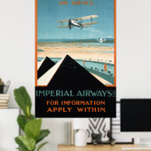 Ägypten Vintage Travel Poster wiederhergestellt (Heimbüro)