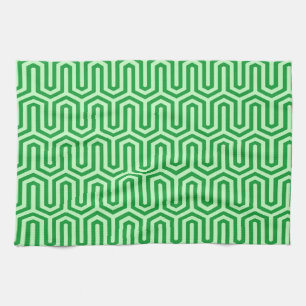 Ägyptenmotiv im Art déco-Stil - jadegrün Küchentuch