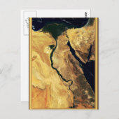 Ägyptens Nil aus dem Weltall Postkarte (Vorne/Hinten)