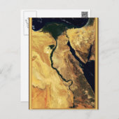 Ägyptens Nil aus dem Weltall Postkarte (Vorne/Hinten)
