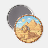 Ägyptens Sphinx Magnet (Vorderseite/Rückseite)