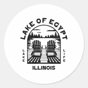 Ägyptensee Illinois im Freien Vintage Runder Aufkleber