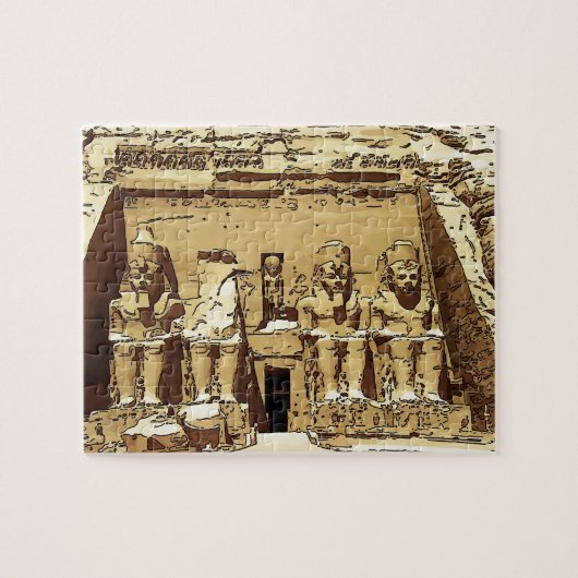 Ägypter Abu Simbel Tempel Puzzle (Horizontal)